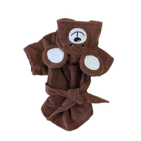 Picture of Robe Canine Teddy Bear Hooded Brown